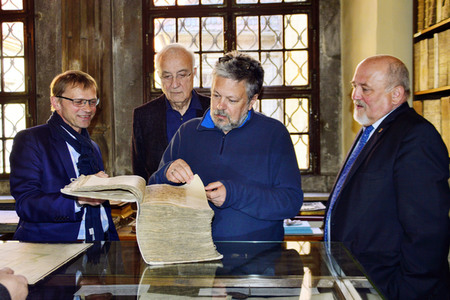 Fritz Pleitgen und Michail Pawlowitsch Schischkin in Görlitz