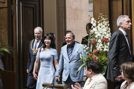 Empfang zum 75. Geburtstag von Gehard Schröder in Hannover