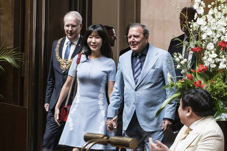 Empfang zum 75. Geburtstag von Gehard Schröder in Hannover