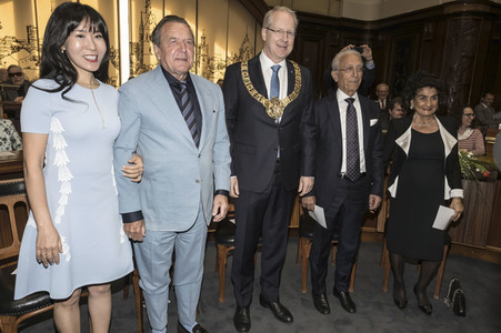 Empfang zum 75. Geburtstag von Gehard Schröder in Hannover