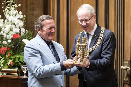 Empfang zum 75. Geburtstag von Gehard Schröder in Hannover