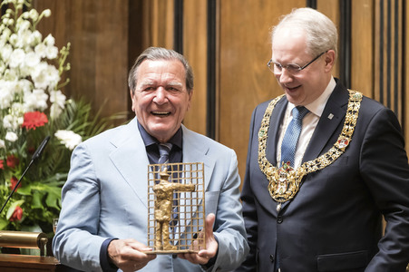 Empfang zum 75. Geburtstag von Gehard Schröder in Hannover