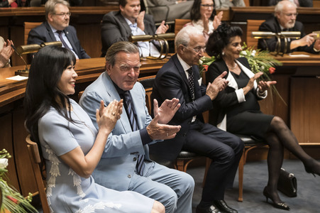 Empfang zum 75. Geburtstag von Gehard Schröder in Hannover