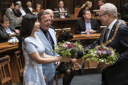 Empfang zum 75. Geburtstag von Gehard Schröder in Hannover