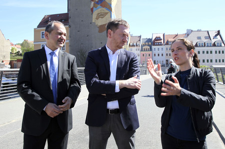 Enthüllung der Graffiti-Kunstwerke von MadC in Görlitz