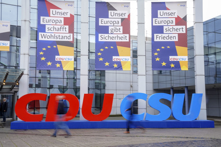 Europawahlkampf-Auftakt von CDU und CSU in Münster
