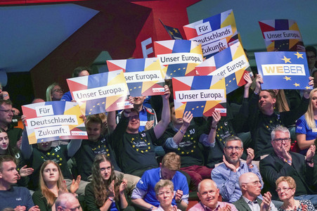 Europawahlkampf-Auftakt von CDU und CSU in Münster
