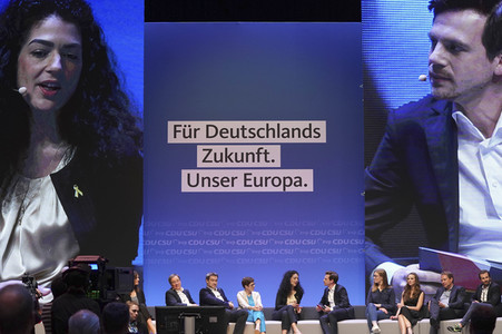 Europawahlkampf-Auftakt von CDU und CSU in Münster