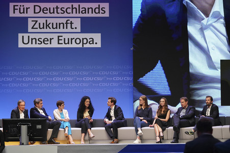 Europawahlkampf-Auftakt von CDU und CSU in Münster