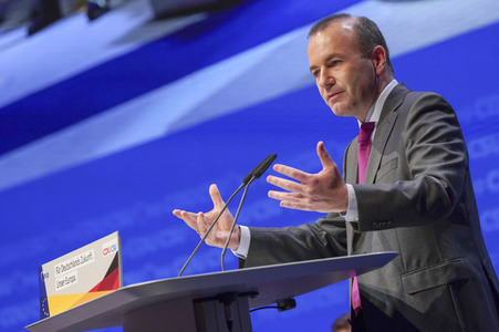 Europawahlkampf-Auftakt von CDU und CSU in Münster