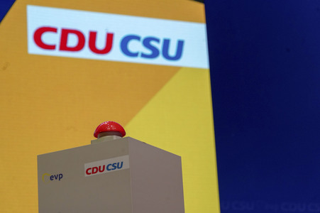 Europawahlkampf-Auftakt von CDU und CSU in Münster