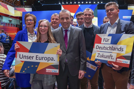 Europawahlkampf-Auftakt von CDU und CSU in Münster
