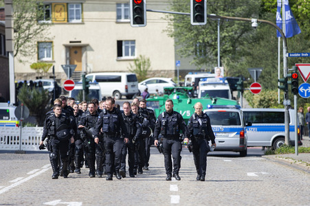 AfD Demo und Gegendemo in Erfurt