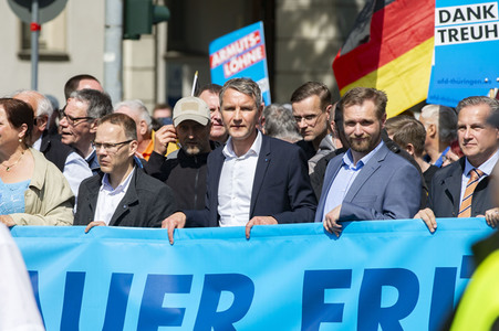 AfD Demo und Gegendemo in Erfurt