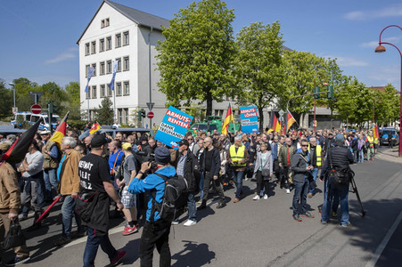 AfD Demo und Gegendemo in Erfurt
