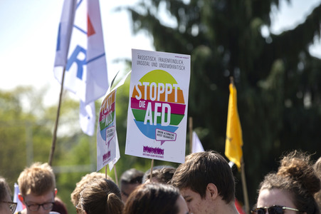 AfD Demo und Gegendemo in Erfurt