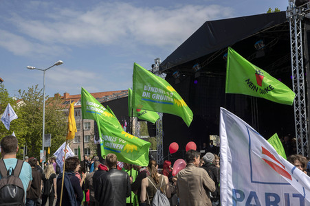 AfD Demo und Gegendemo in Erfurt