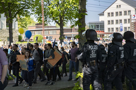 AfD Demo und Gegendemo in Erfurt
