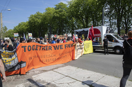AfD Demo und Gegendemo in Erfurt