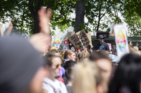 AfD Demo und Gegendemo in Erfurt