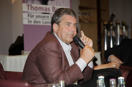 SPD Wahlkampfveranstaltung mit Sigmar Gabriel in Weißwasser