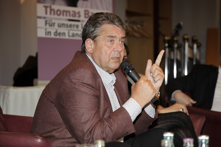 SPD Wahlkampfveranstaltung mit Sigmar Gabriel in Weißwasser