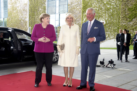 Prinz Charles und Camilla im Bundeskanzleramt in Berlin