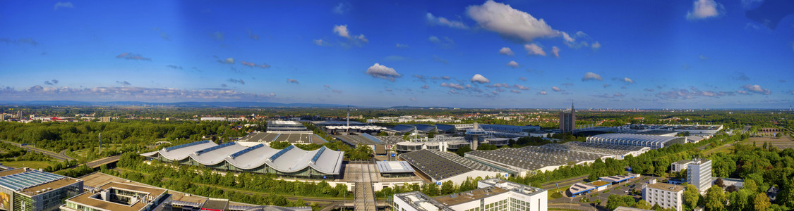 Luftbildaufnahmen von Expo-Gelände in Hannover
