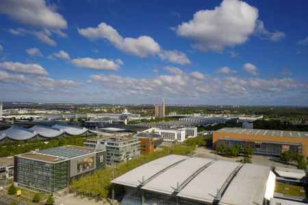 Luftbildaufnahmen von Expo-Gelände in Hannover