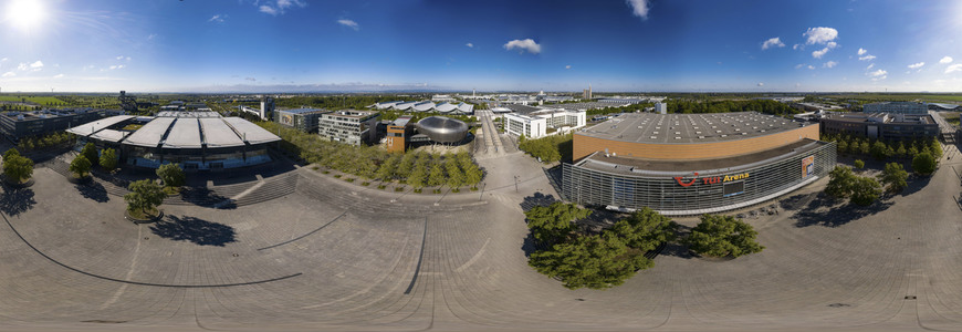 Luftbildaufnahmen von Expo-Gelände in Hannover