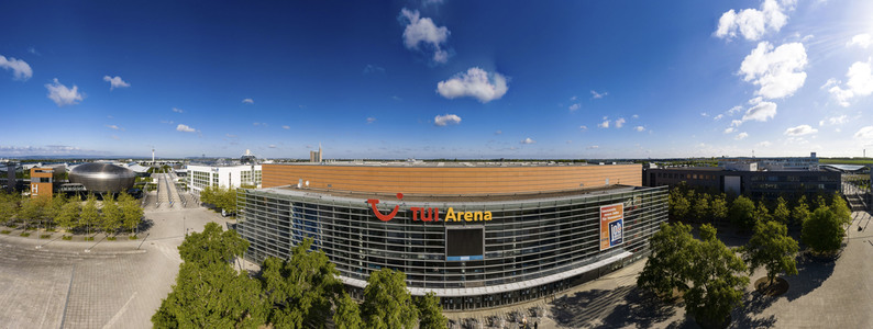 Luftbildaufnahmen von Expo-Gelände in Hannover