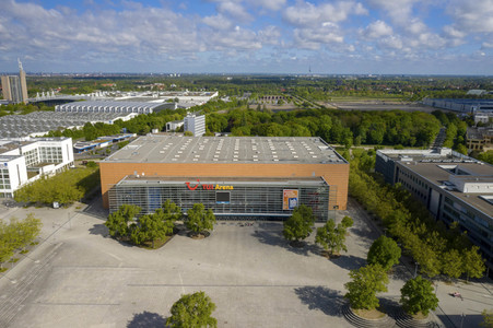 Luftbildaufnahmen von Expo-Gelände in Hannover