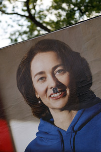 Symbolfoto Wahlplakat-Vandalismus
