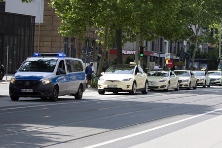 Taxi-Demo in Frankfurt