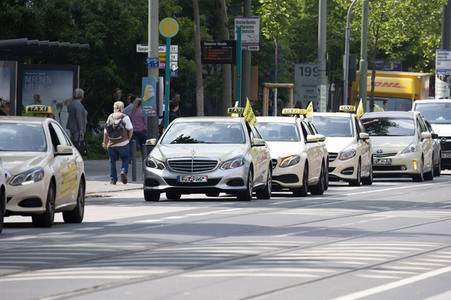 Taxi-Demo in Frankfurt