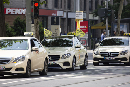 Taxi-Demo in Frankfurt