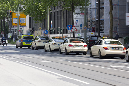 Taxi-Demo in Frankfurt
