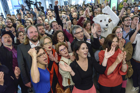 Wahlparty von Bündnis 90 / Die Grünen zur Europawahl in Berlin
