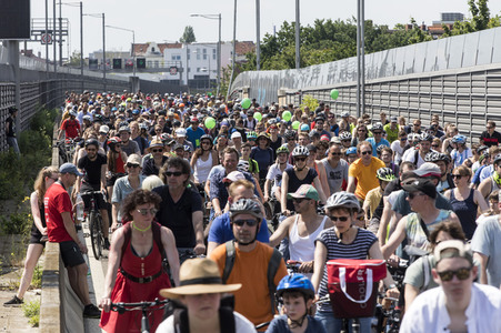 Fahrrad-Demonstration des ADFC in Berlin