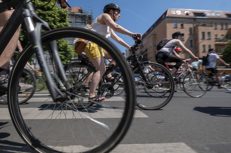 Fahrrad-Demonstration des ADFC in Berlin