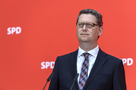 Pressekonferenz der SPD zur Nachfolge Andrea Nahles in Berlin