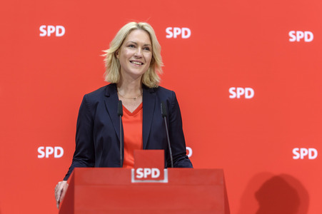 Pressekonferenz der SPD zur Nachfolge Andrea Nahles in Berlin