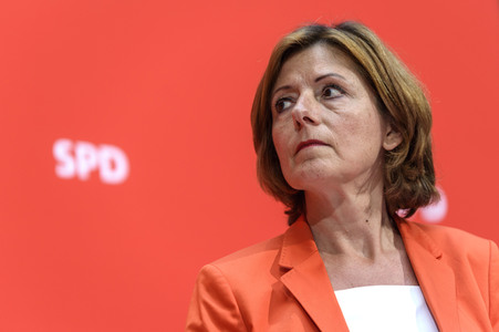 Pressekonferenz der SPD zur Nachfolge Andrea Nahles in Berlin