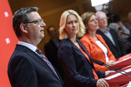 Pressekonferenz der SPD zur Nachfolge Andrea Nahles in Berlin