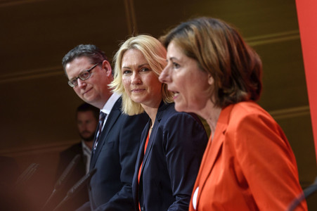 Pressekonferenz der SPD zur Nachfolge Andrea Nahles in Berlin