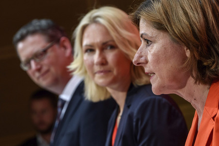 Pressekonferenz der SPD zur Nachfolge Andrea Nahles in Berlin
