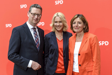 Pressekonferenz der SPD zur Nachfolge Andrea Nahles in Berlin