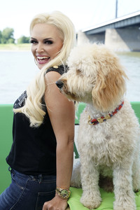 Daniela Katzenberger eröffnet eine schwimmende Hundewiese in Düsseldorf