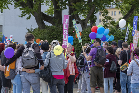 Marsch füru Jesus und Marsch für Satan in Leipzig