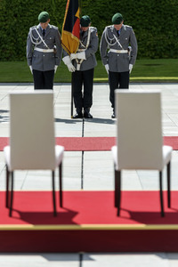 Angela Merkel empfängt Mette Frederiksen in Berlin